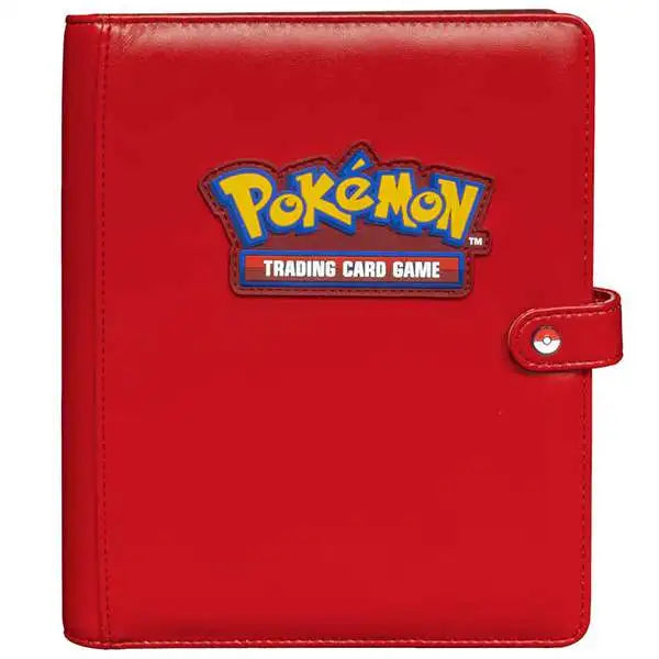 Ultra Pro: Pokemon 4-Pocket Premium Red Snap Binder