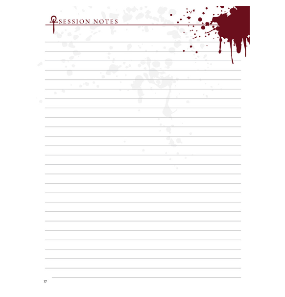 Vampire The Masquerade: 5th edition - Character Journal (English)